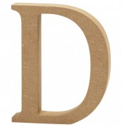 Buchstabe 13cm aus MDF "D"